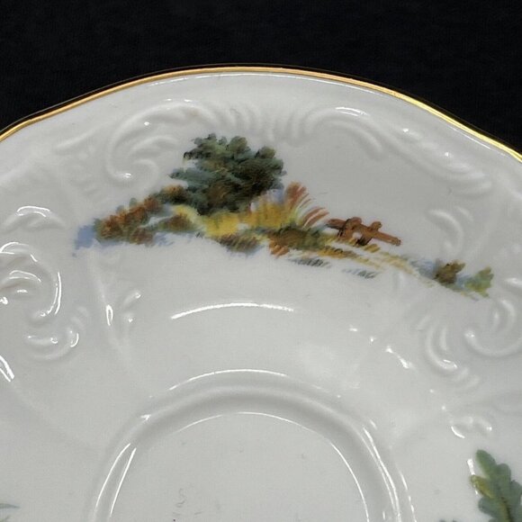BERNADOTTE CZECH REPUBLIC WILDLIFE GROUSE ESPRESSO DEMITASSE SAUCER ONLY - Picture 4 of 6